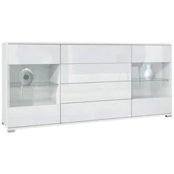 SIDEBOARD Bari Weiß Hochglanz
