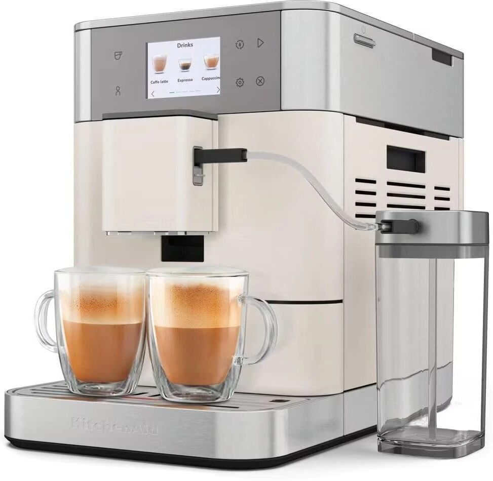 KitchenAid Kaffeevollautomat "Kaffeevollautomat KF7 Porzellanweiss", beige (schwarz), Kaffeevollautomaten, Kaffeevollautomat schwarz Einheitsgröße