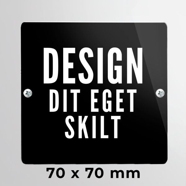 Peleman Skilt   Kvadrat   7 X 7 Cm   M. Huller