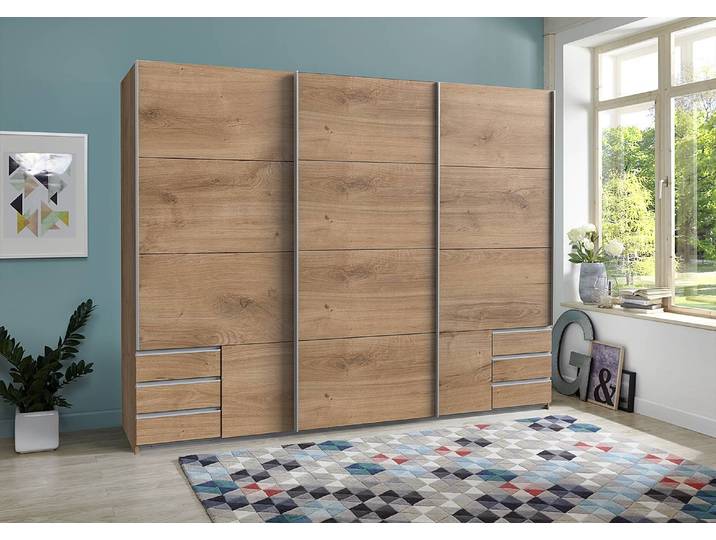 Schwebetürenschrank Seattle 270cm Braun/Plankeneiche Dekor