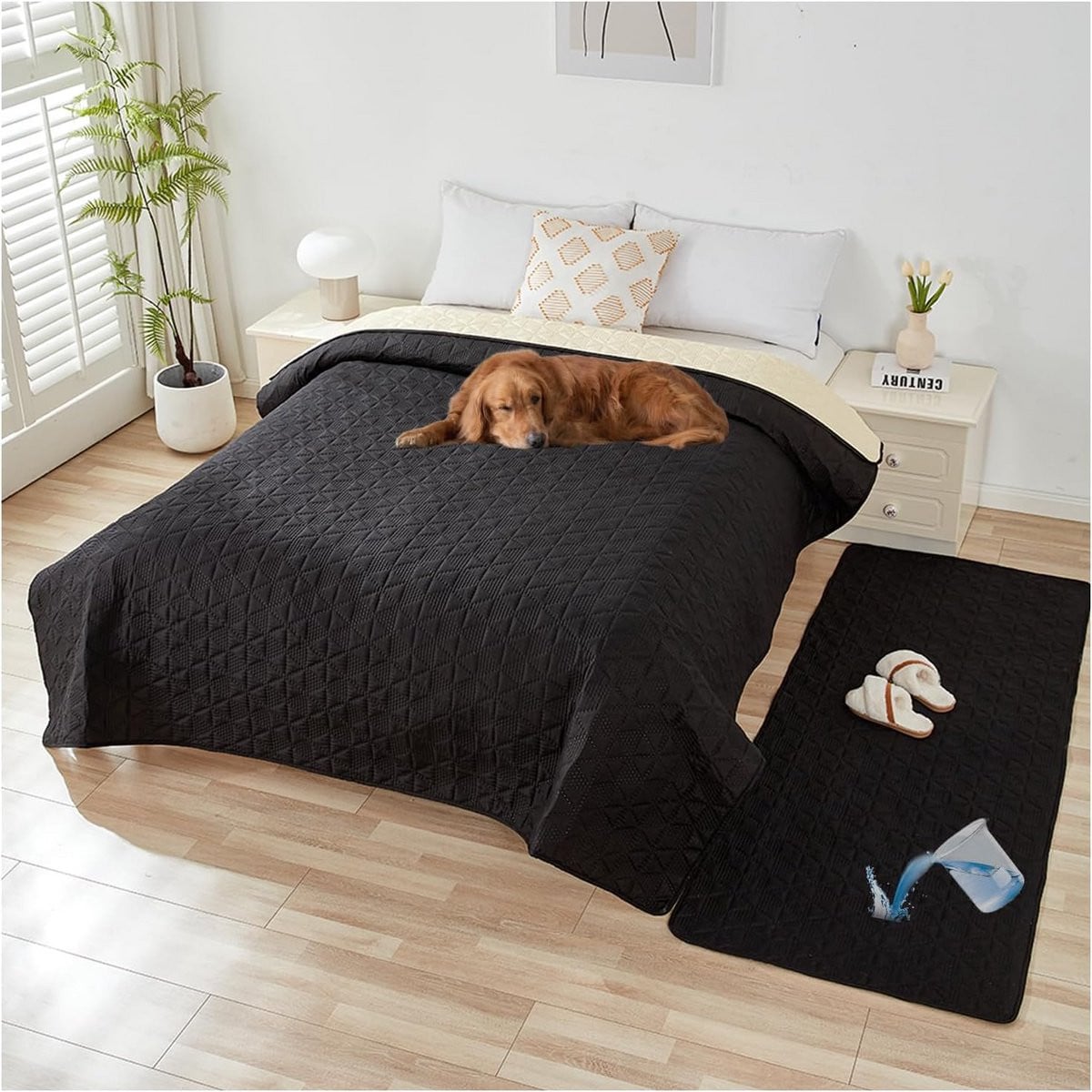 Waterdichte Bed- en Bankbeschermer - Wasbare en Omkeerbare Meubelmat voor Matras en Sofa voor Volwassenen