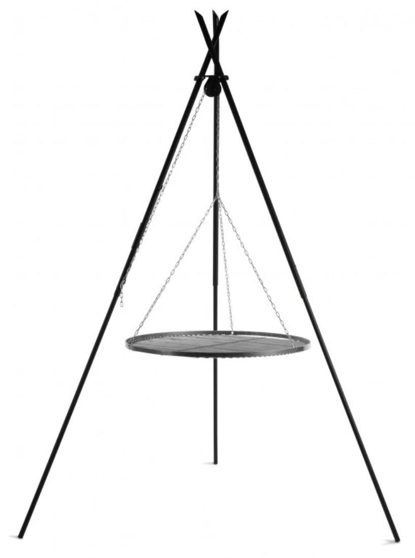 Schwenkgrill "TIPI" 210 cm - Grillrost aus Rohlstahl 80 cm