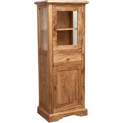 BISCOTTINI INTERNATIONAL ART TRADING BISCOTTINI Landhausvitrine aus massivem lindenholz natur l55xpr43xh150 cm. made in italy 43x55x150 cm