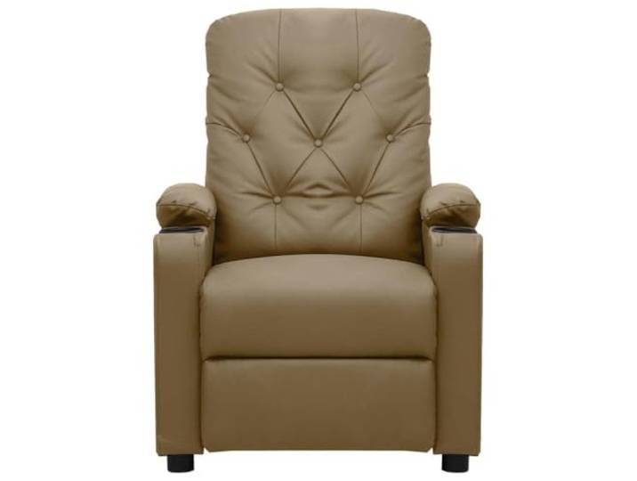 Relaxsessel Cappuccino-Braun Kunstleder 3 Positionen manuell verstellbar,schmutzabweisend,einfache Reinigung,stabiler Holz-Metall-Rahmen
