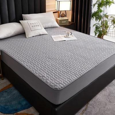 Uplifted Finds Waterproof Quilted Latex Mattress Protector Pad Fitted Sheet Style Bed Cover 100 X 200 X 30 Cm gray