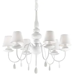 Ideal Lux Kronleuchter BLANCHE SP6, 6-flammig, E14, Weiß IDEA-035581