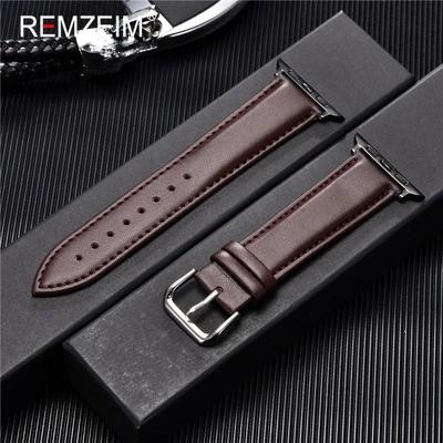Uplifted Finds Calfskin Genuine Leather Watchband 38mm 40mm 41mm For Apple Watch 38mm Or 40mm Or 41mm brown c b