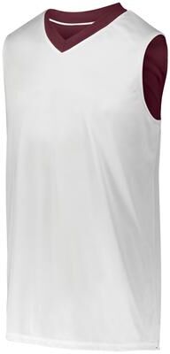 Augusta Sportswear 152 Athletic Reversible Two-Color Jersey T-Shirt in Maroon/White size 2XL   Polyester