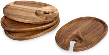 TOSCANA™ Wine Appetizer Plate Set of 4 - Acacia