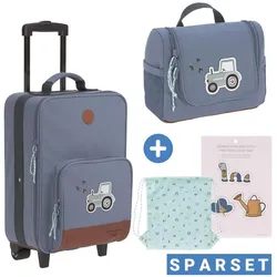 Lässig 2-tlg. Reise-Set - inkl. Trolley, Koffer, Blau
