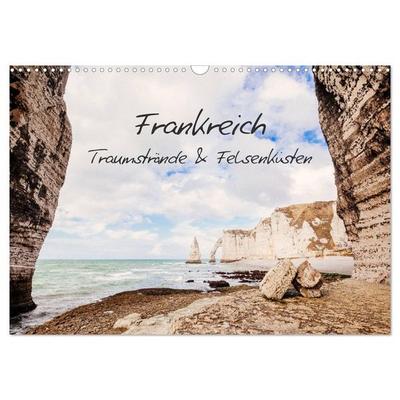 Frankreich - Traumstrände & Felsenküsten (Wandkalender 2027 DIN A3 quer), CALVENDO Monatskalender