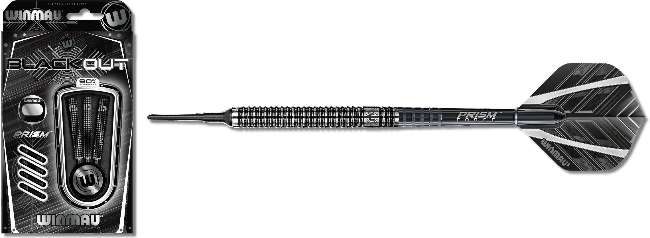 Dartpfeil WINMAU "Softdart Blackout 3 Stück", schwarz, Pfeile, Kinder, Dartpfeil schwarz Einheitsgröße