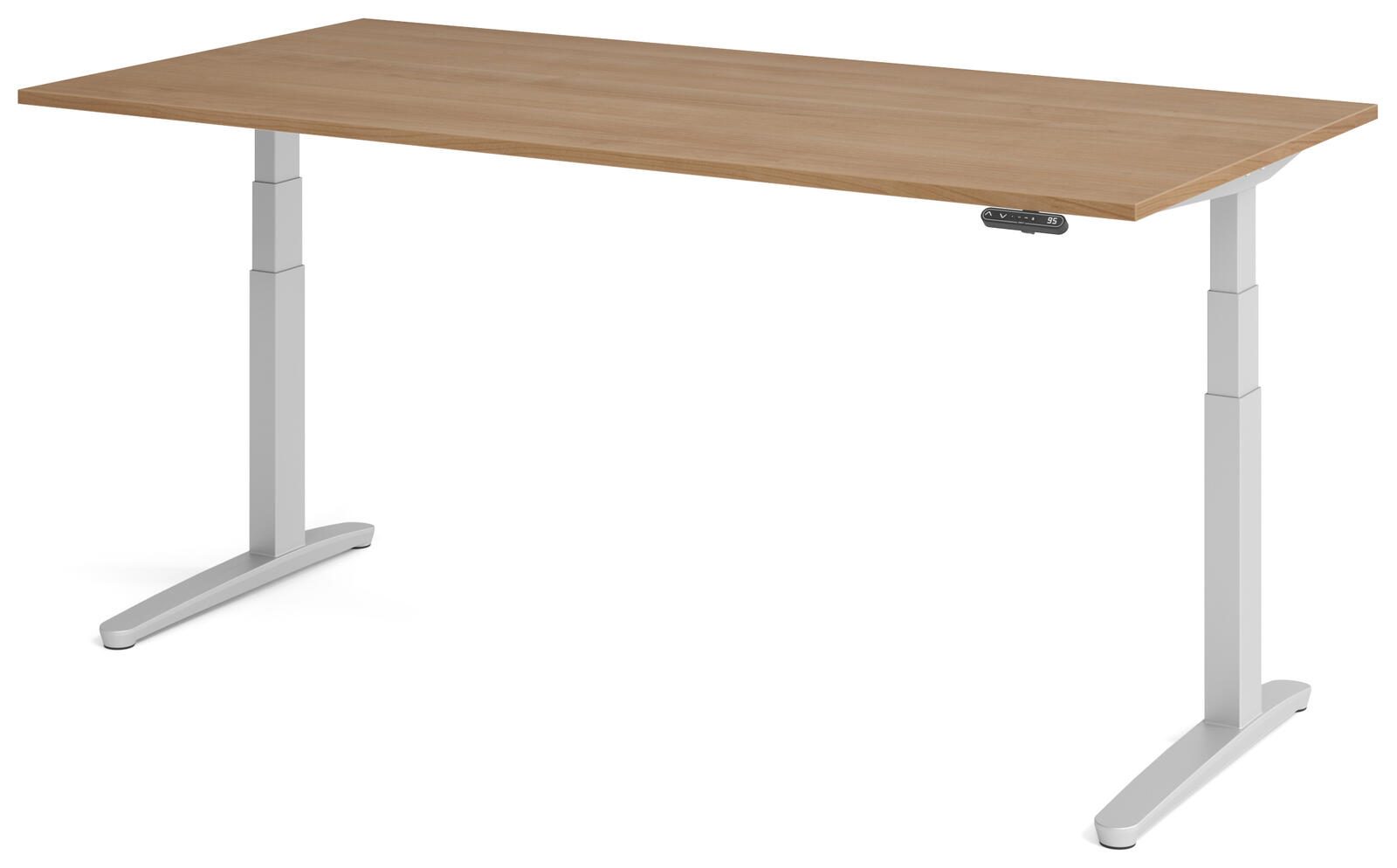 HAMMERBACHER elektrisch höhenverstellbarer Schreibtisch VXBHM2E/N/SS nussbaum