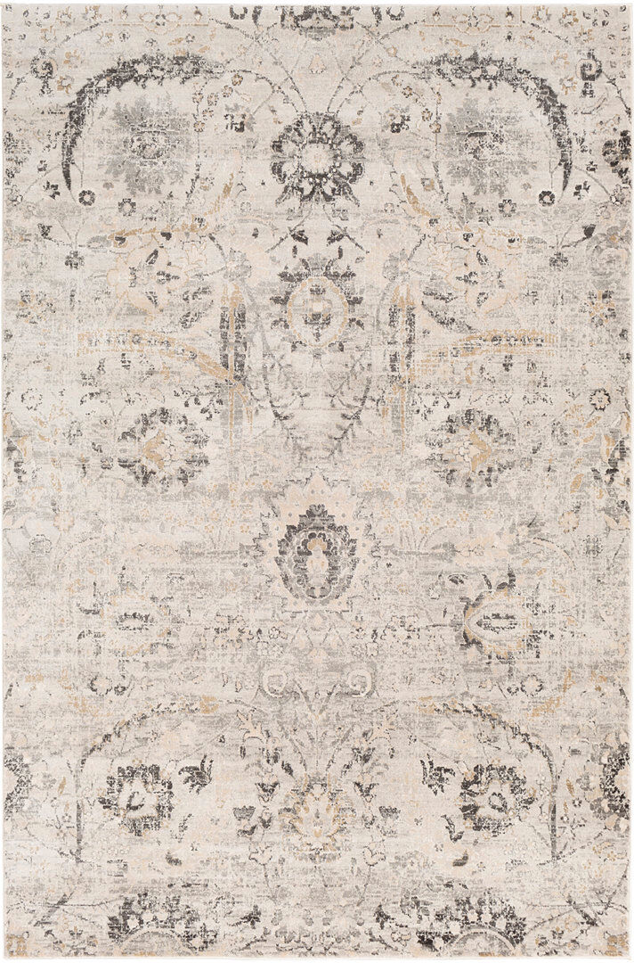 Livabliss Indigo Oriental Vintage Area Rug Beige;Black;Charcoal;Mustard;Gray;Off-White Rectangle 127 x 170cm