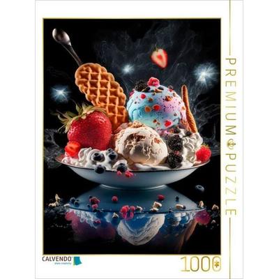 CALVENDO Puzzle Eiscreme mit Früchten | 1000 Teile Lege-Größe 64x48cm Foto-Puzzle für glückliche Stunden
