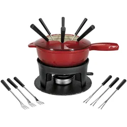 Nouvel Fondue - Set "two in one", Fondue Set, Rot, Schwarz