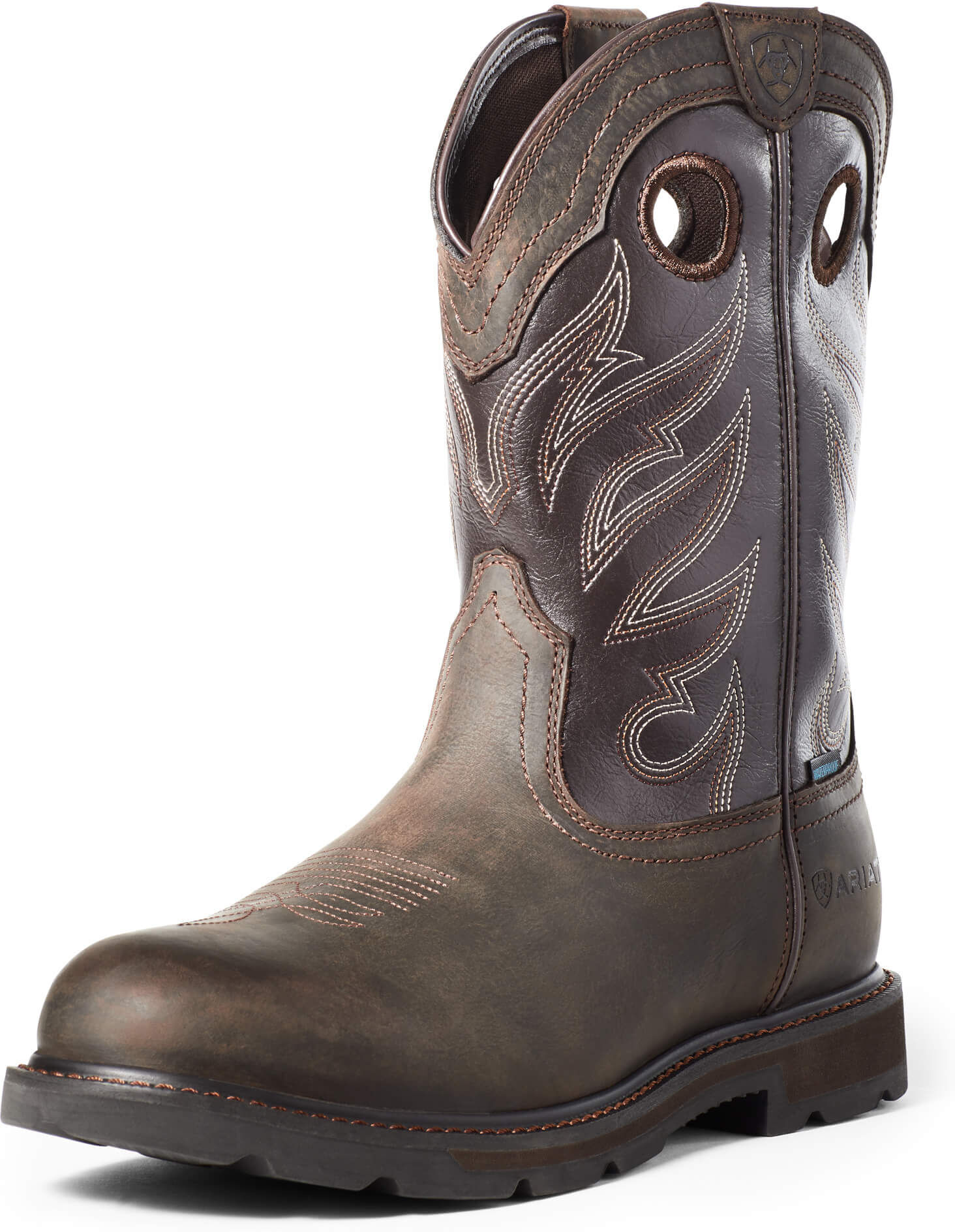 Men's Groundwork Waterproof Work Boots in Dark Brown, Size: 11 D / Medium by Ariat