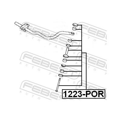 FEBEST Stange/Strebe, Stabilisator 1223-POR Vorderachse für HYUNDAI