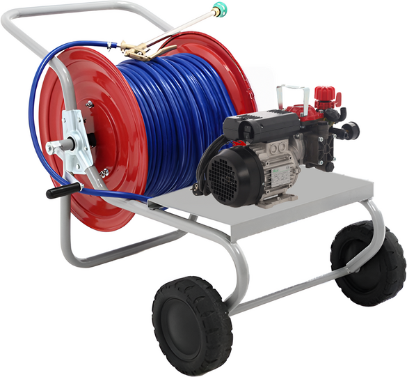 AgriEuro TOP-LINE Kit Elektropumpe zum Sprühen mit Wagen  Annovi Reverberi AR 303 EM
