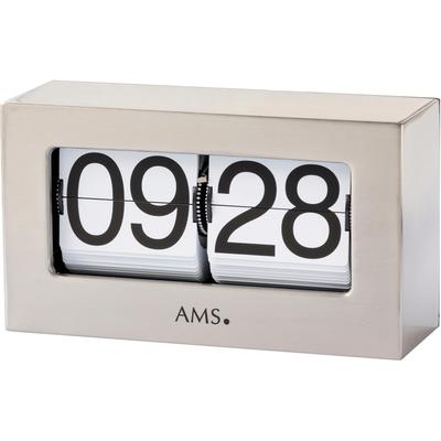 Tischuhr AMS "T1175", silber (silberfarben), Tischuhren, Büro, Wohnzimmer, Esszimmer