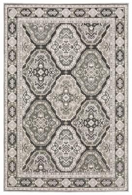 Style Haven Everly Traditional Panel Medallion Mixed Pile Area Rug