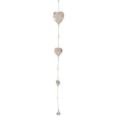 Girlande Herz Acryl L.63 cm transparent