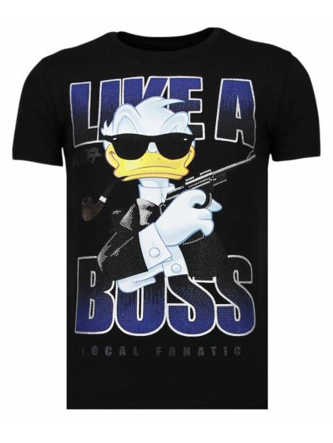 Local Fanatic Like a boss rhinestone t-shirt