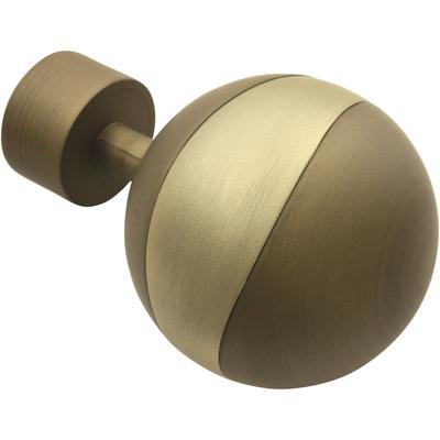 Gardinenstangen-Endstück GARDINIA "Endstück Orbit", braun (cappuccino, champagner), B:1,9cm H:7,5cm L:7,5cm Ø:1,9cm, Gardinenstangenendstücke, Gardinenstangen-Endstück, Serie Gardinenstange Kira