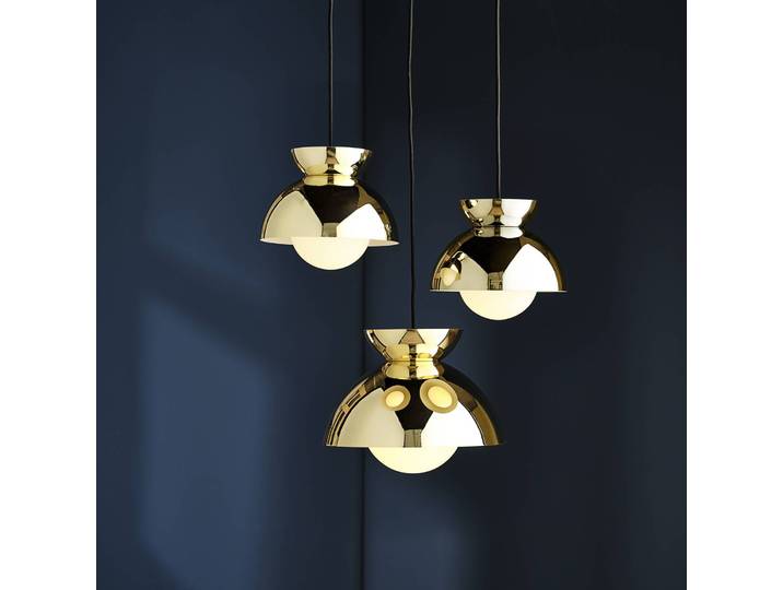 Design hanglamp Butterfly, dimbaar, messing / goud, Woon-/ Eetkamer, metaal, Design, hanglamp
