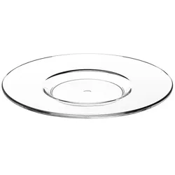 MONOUSO - Wiederverwendbare Plastikteller für Tasse "Cappuccino" Transparent 166ml (36 Stück)
