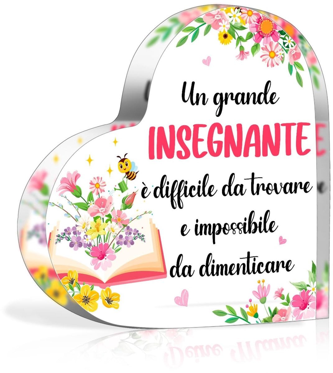 Dailygoods Hartvormige Acryl Decoratie voor Afscheid van Leraren