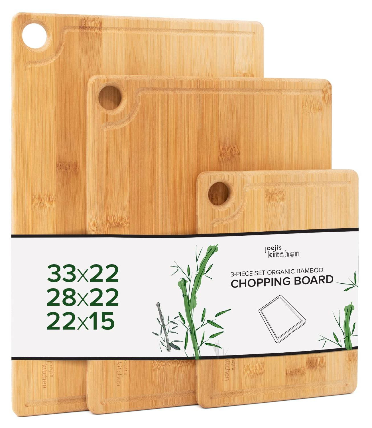 Dripio Bamboe snijplank set met opvangrand, 3-delig