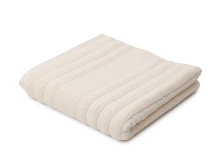 Gözze - Mailand Frottier-Handtuch, Weich und saugfähig, 70% Bio-Baumwolle/30% Viskose (Bambus), Vegan, 50 x 100 cm - Creme