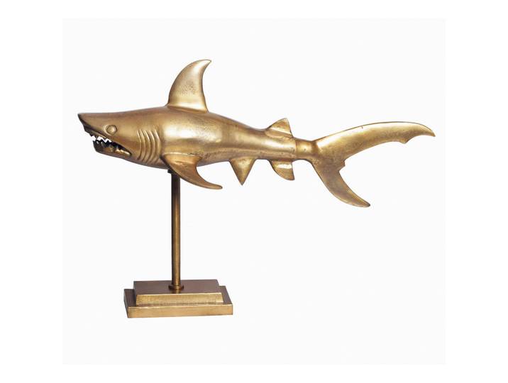 Livetastic Dekotier, Goldfarben, Metall, Fisch, 70x49x27 cm, stehend, zum Stellen, handgemacht, Tierfiguren, Dekoration, Dekofiguren & Skulpturen, Dekotiere