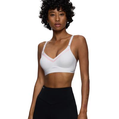 Sport-BH TRIACTION BY TRIUMPH "Triaction Free Motion N EX", Damen, Gr. 90, Cup D, weiß, Single Jersey, Obermaterial: 50% Polyester, 32% Polyamid, 18% Elasthan (LYCRA), BHs Sport-BH, atmungsaktiv und hoher Halt