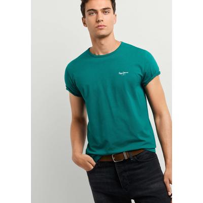 T-Shirt PEPE JEANS "basic t-shirt PJL73 ORIGINAL BASIC 3N", Herren, Gr. L, grün (sherwood grün), 95% Baumwolle, 5% Elasthan, Shirts T-Shirt