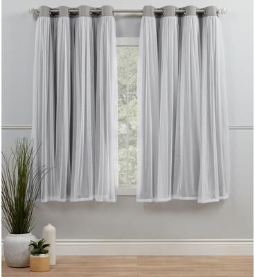 ATI Home Catarina Layered Curtain Panel Pair with grommet top