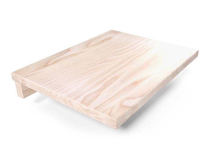 Table de chevet suspendue bois Vernis Naturel
