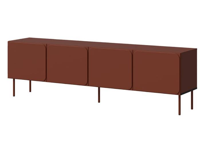 Meuble tv 200 cm 4 portes terracotta