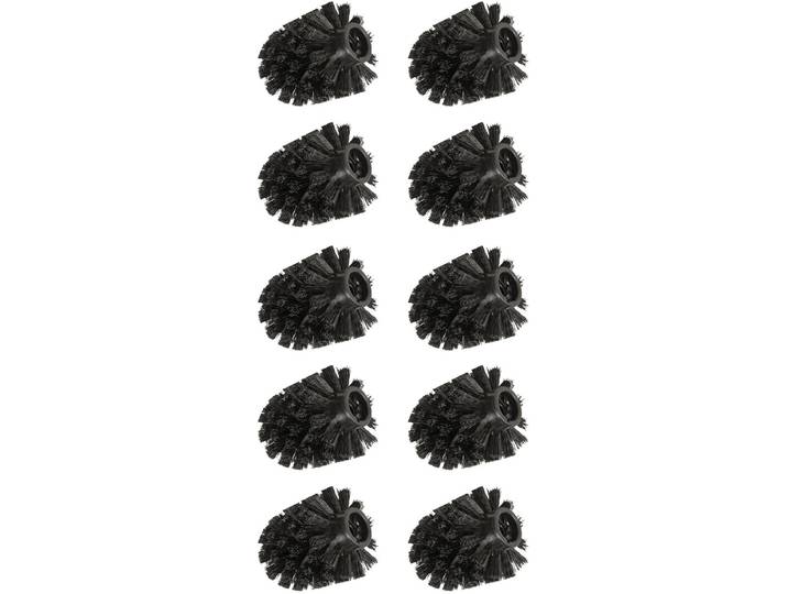 WC-Reinigungsbürste WENKO, schwarz, H:9,3cm L:8cm, Kunststoff, Reinigungsbürsten, WC-Reinigungsbürste, Ersatzbürstenkopf für WENKO WC-Bürsten, Ø 8 cm, Kunststoffborsten