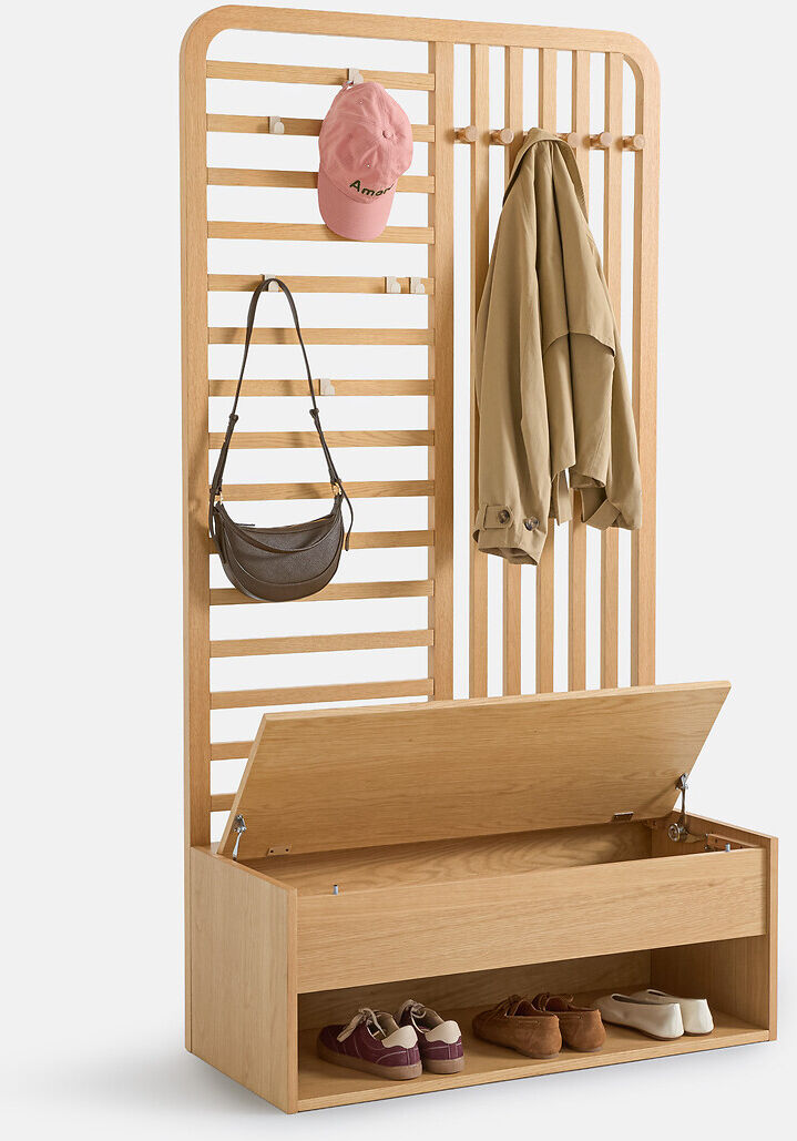 LA REDOUTE INTERIEURS Meuble d'entrée, 5 patères, 1 tiroir, niche, assise rembourrée, GANO