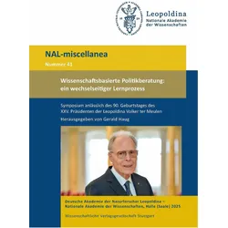 Wissenschaftsbasierte Politikberatung: ein wechselseitiger Lernprozess, Fachbücher von Gerald Haug