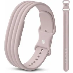 Screenguard Silikon Sport Ersatzarmband (Silikon, Stahl), Uhrenarmband, Rosa