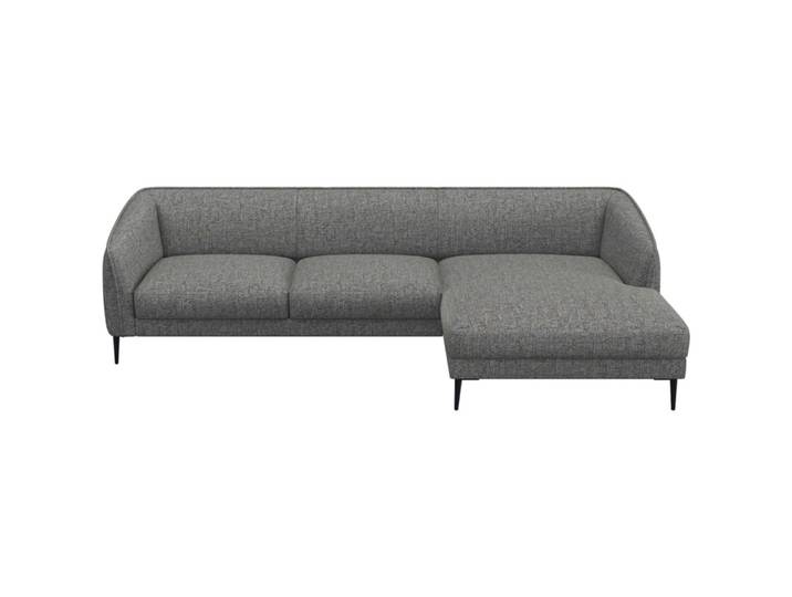 Ecksofa Fady Stoff flanellgrau B 298 T 74 cm - Ecksofa