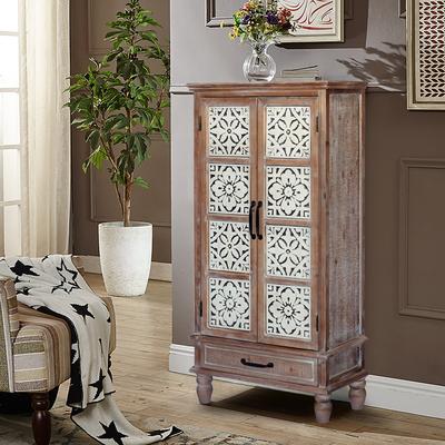 Ostweer Storage Cabinet Accent Cabinet with Drawer, Side Cabinet Hallway Cabinet Entryway Cabinet with Shelves