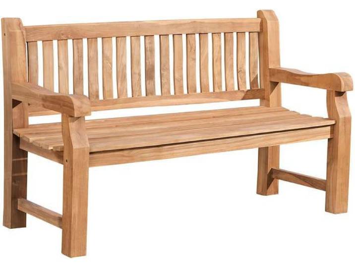 Banc de jardin en bois de teck JACKSON V2 - CLP - 120 cm - Nature - Résistant à toutes les saisons