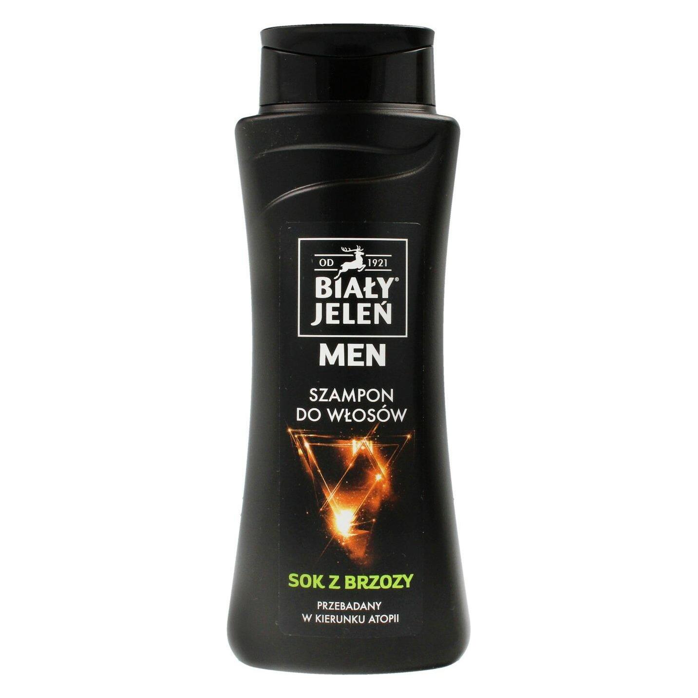 Biały Jeleń White Deer - Hypoallergenic Soothing Hair Shampoo For Men Toning Birch Juice 300Ml (Flüssiges Shampoo, 300 ml) (5900133014262)