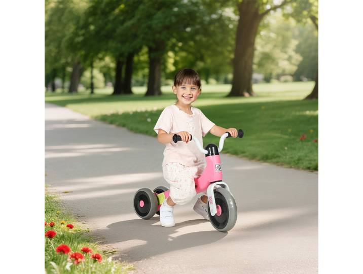 AIYAPLAY Draisienne Bébé 1-3 Ans 3 Roues Rose 69x40x49 cm