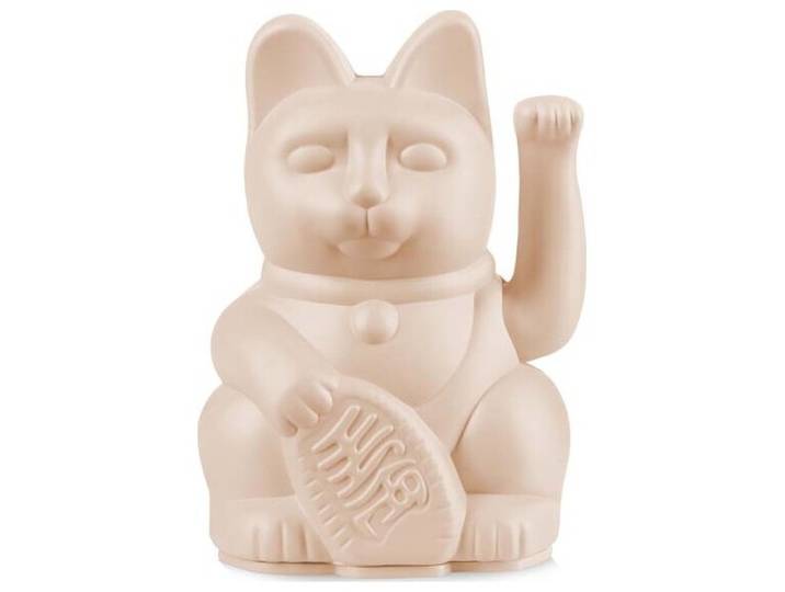 Lucky Cat Mini Winkekatze Ocker 10 cm
