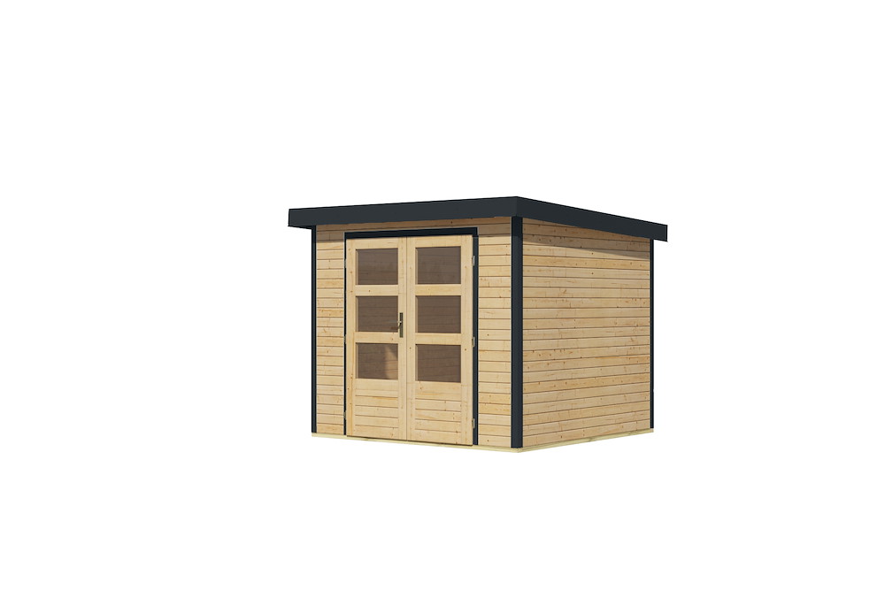 KARIBUHOLZT GH Jupiter 3 A 242x217x211cm natur anthrazit 16988228